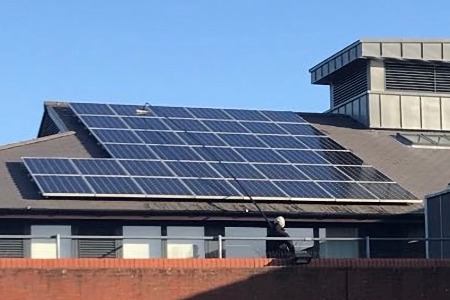 Solar panel cleaning